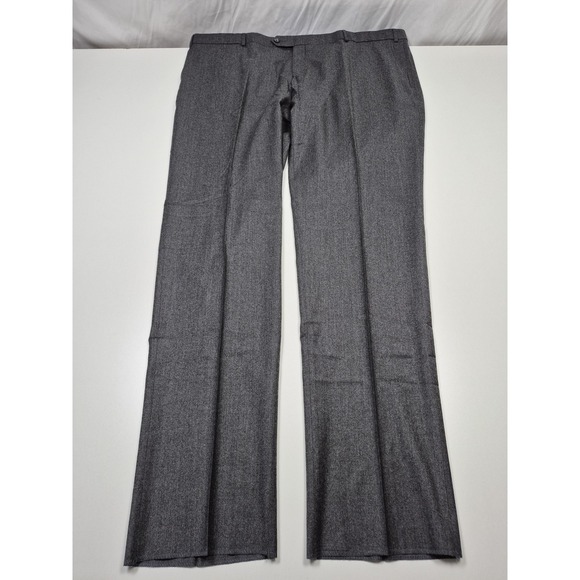 Ballin Comfort-EZE Dress Pants Mens 46x37 Gray Wool Cashmere Flat Front NWT